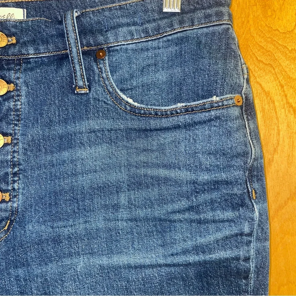 Madewell The Perfect Vintage Crop Jean Button-Front Comfort Edition Sz 33 - Picture 3 of 13